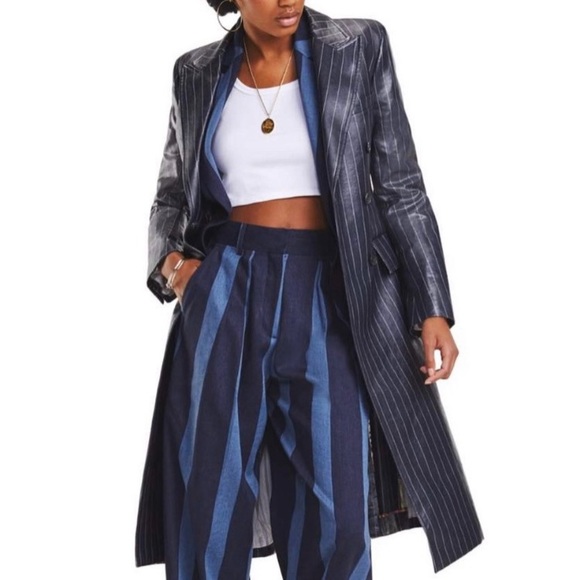 Tommy X Zendaya runway pinstripe trench coat - Picture 2 of 9